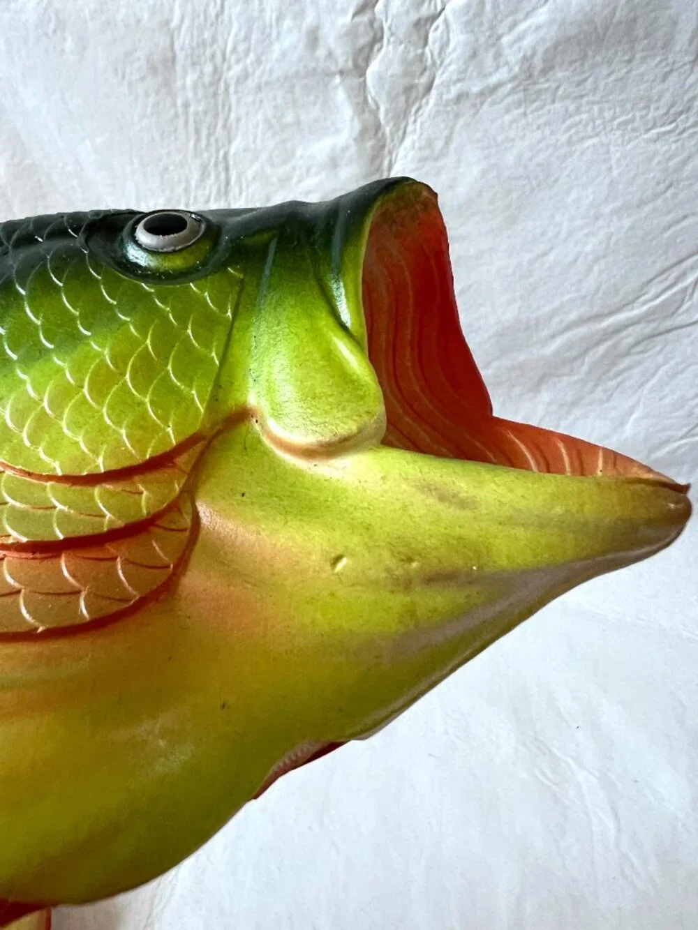 Fish Flops bass shaped slide sandals 44 45 US mens 10 green fishing